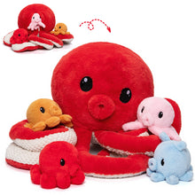Load image into Gallery viewer, Octopus Stuffed Animal with 4 Baby Octopuses Inside