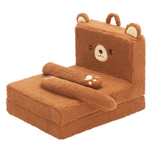 Cargar imagen en el visor de la galería, Foldable Polar Fleece Animal Bear Style Children Sofa