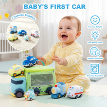 Afbeelding in Gallery-weergave laden, Personalized Baby&#39;s First Truck Car Sensory Toy Set