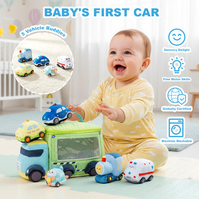 Personalized Baby's First Truck Car Sensory Toy Set