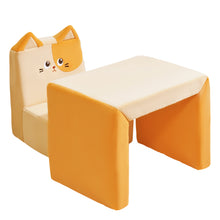 Carica l&#39;immagine nel visualizzatore di Gallery, 2 in 1 Cute Cat Children Sofa Couch and Desk