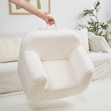 Carica l&#39;immagine nel visualizzatore di Gallery, Cream White Cashmere Sofa Chair for Children