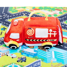 Charger l&#39;image dans la galerie, Personalized Baby&#39;s First Fire Truck Plush Sensory Toy