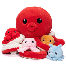 Load image into Gallery viewer, Octopus Stuffed Animal with 4 Baby Octopuses Inside