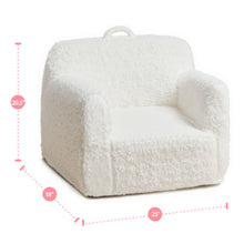 Carica l&#39;immagine nel visualizzatore di Gallery, Cream White Cashmere Sofa Chair for Children