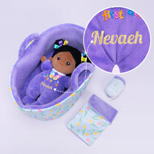 Afbeelding in Gallery-weergave laden, Personalized 10 Inches Baby Girl Doll with Bassinet Role Play Toy