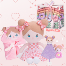 Cargar imagen en el visor de la galería, Personalized Doll and Blanket Bundle for Baby
