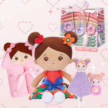 Afbeelding in Gallery-weergave laden, Personalized Doll and Blanket Bundle for Baby