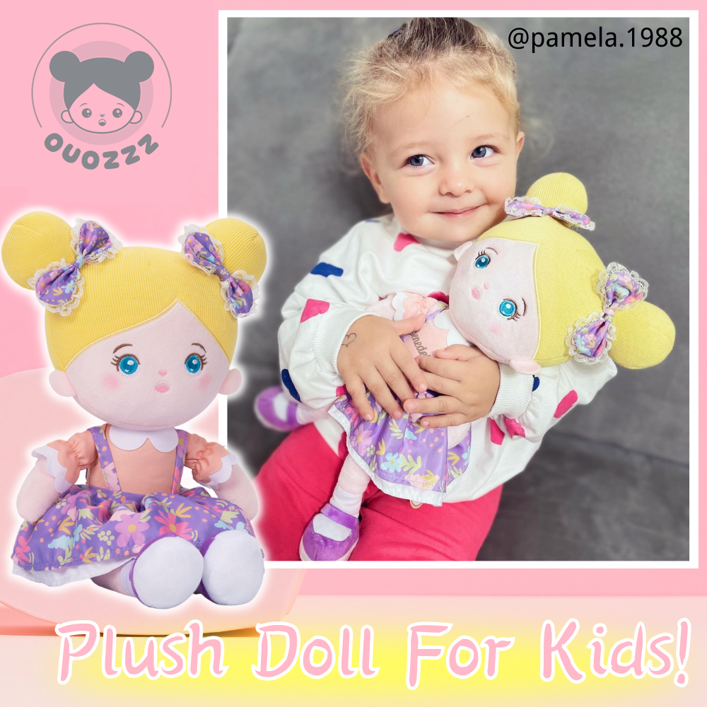 Personalized Purple Floral Dress Doll Blue Eyes Baby Doll Suitable For Chirstmas Birthday Gift Ouozzz Ouozzzshop