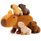 Capybara Family with 4 Babies Plush Playset Animals Stuffed Gift Set for Toddler