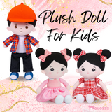 Personalized Black Hair Boy & Girl Doll