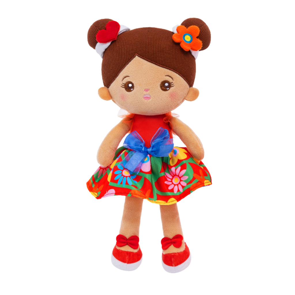 Muneco de peluche para ninos pequenos personalizado para ninas de 1 2 y 3 anos rosa morado con juego de regalo con mochila Ouozzz Ouozzzshop