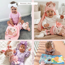 Ladda upp bild till gallerivisning, Personalized Doll, Backpack, Blanket and Cloth Book Bundle for 0-4 Years Old