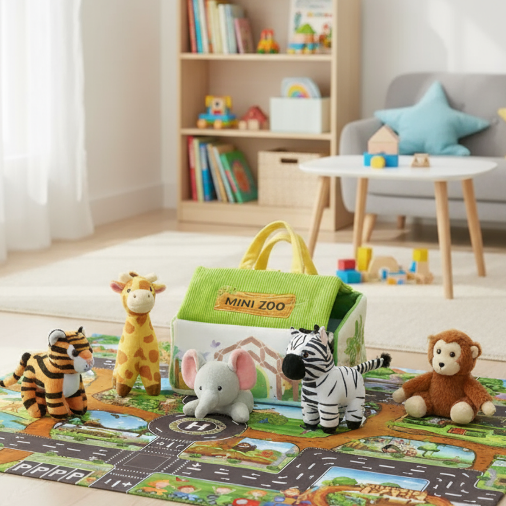 Personalized Plush Soft Zoo Toy Set