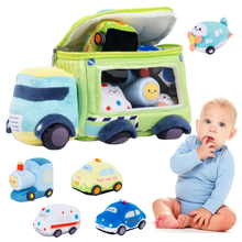 Afbeelding in Gallery-weergave laden, Plush Stuffed Truck Toy Set for Baby 0-2 Years Old
