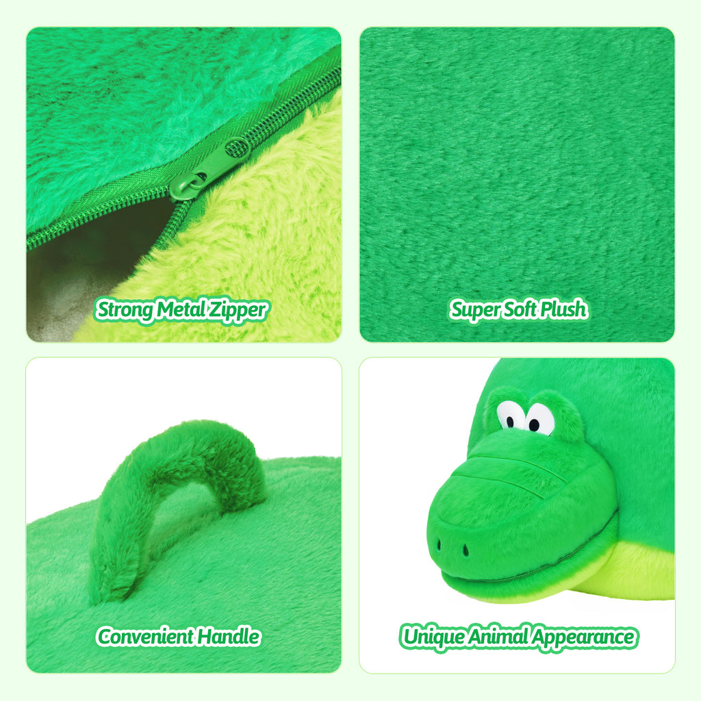 Long Plush Dinosaur Children's Toy Storage Bean Bag Chair Cover