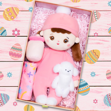 Cargar imagen en el visor de la galería, Easter Gift Box Plush Baby Girl Doll with Bottle Blanket