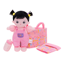 Indlæs billede til gallerivisning Personalized 10 Inches Baby Girl Doll with Bassinet Role Play Toy
