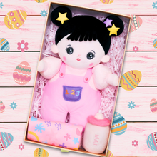 Cargar imagen en el visor de la galería, Easter Gift Box Plush Baby Girl Doll with Bottle Blanket