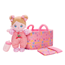 Indlæs billede til gallerivisning Personalized 10 Inches Baby Girl Doll with Bassinet Role Play Toy