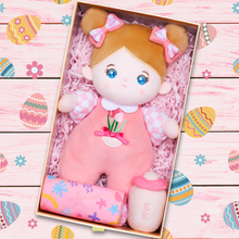 Cargar imagen en el visor de la galería, Easter Gift Box Plush Baby Girl Doll with Bottle Blanket