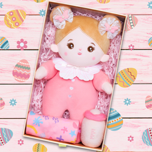 Laden Sie das Bild in den Galerie-Viewer, Easter Gift Box Plush Baby Girl Doll with Bottle Blanket