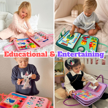 Indlæs billede til gallerivisning Personalized Toddler Busy Board Montessori Toy - 5 Themes