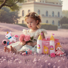 Load image into Gallery viewer, Personalized Baby&#39;s First Princess Castle Plush Sensory Toy Set