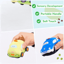 Load image into Gallery viewer, Personalized Baby&#39;s First Cars Sensory Toy Plush Playset
