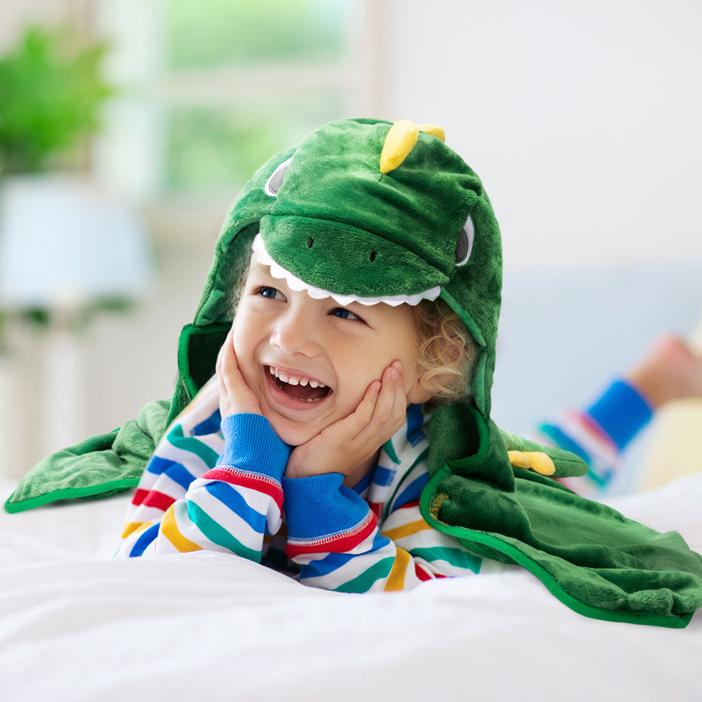 Name Personalized Dinosaur Hooded Blanket