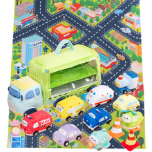 Afbeelding in Gallery-weergave laden, Personalized Baby&#39;s First Cars Sensory Toy Plush Playset