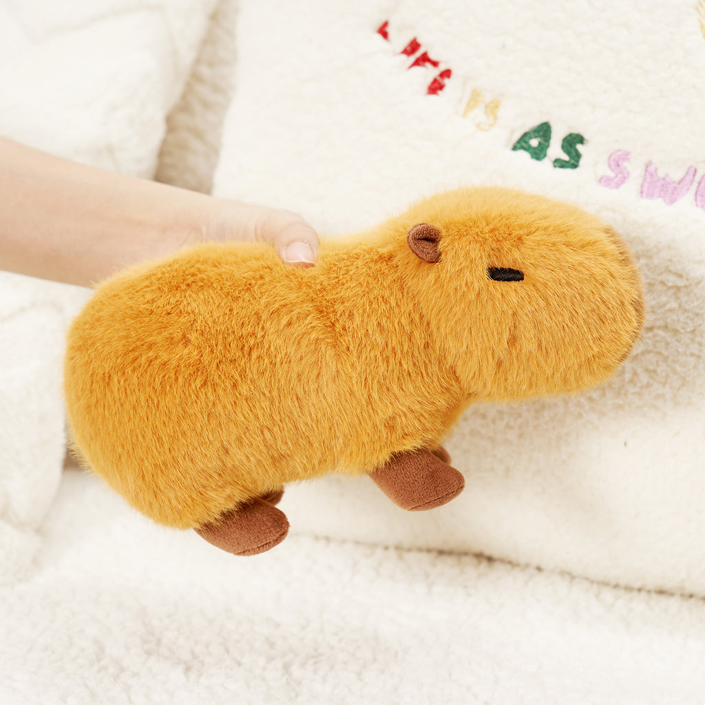 Soft Fur Capybara Plush Stuffed Animal Toy 8.5 Inch