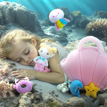 Load image into Gallery viewer, Personalized Baby&#39;s First Mermaid Shell Bag Sensory Toy Set