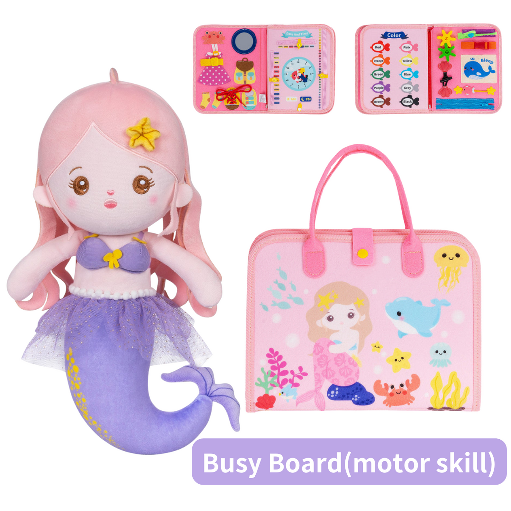 Personalized Mermaid Theme Baby Girl Doll (Optional Bundle)