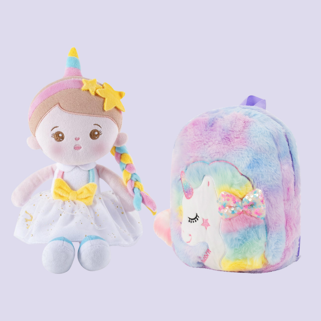 OUOZZZ Paquete de muñeca + mochila personalizada