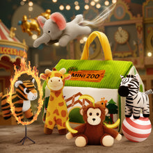 Cargar imagen en el visor de la galería, Personalized Portable Fun Plush Zoo House Set