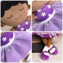 Afbeelding in Gallery-weergave laden, OUOZZZ Personalized Purple Deep Skin Tone Plush Doll