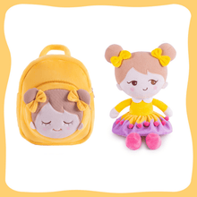 Ladda upp bild till gallerivisning, OUOZZZ Personalized Plush Doll and Optional Backpack B- Lemon 🍋 / Gift Set With Backpack