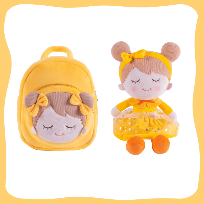 OUOZZZ Personalized Plush Doll and Optional Backpack I- Yellow⭐ / Gift Set With Backpack