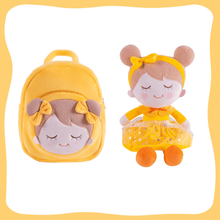 Cargar imagen en el visor de la galería, OUOZZZ Personalized Plush Doll and Optional Backpack I- Yellow⭐ / Gift Set With Backpack