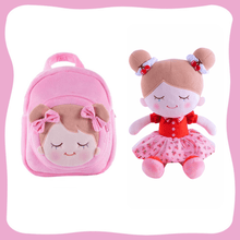 Load image into Gallery viewer, OUOZZZ Personalized Plush Doll and Optional Backpack I- Cherry🍒 / Gift Set With Backpack