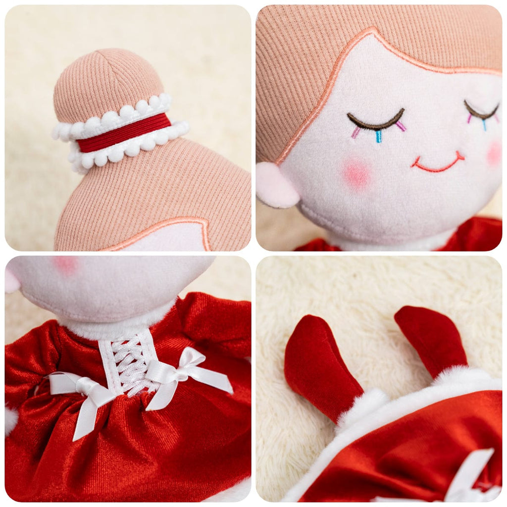 OUOZZZ Personalized Red Plush Doll Red