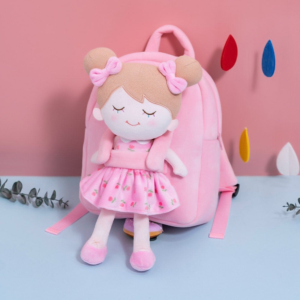 OUOZZZ Personalized Backpack and Optional Cute Plush Doll Bag B / With Doll
