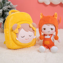 Load image into Gallery viewer, OUOZZZ Personalized Yellow Backpack Fox Becky &amp; Backpack