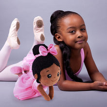 Charger l&#39;image dans la galerie, OUOZZZ Personalized Deep Skin Tone Plush Pink Ballet Doll