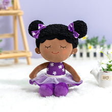 Afbeelding in Gallery-weergave laden, OUOZZZ Personalized Plush Rag Baby Girl Doll + Backpack Bundle -2 Skin Tones Dora - Purple / Only Doll