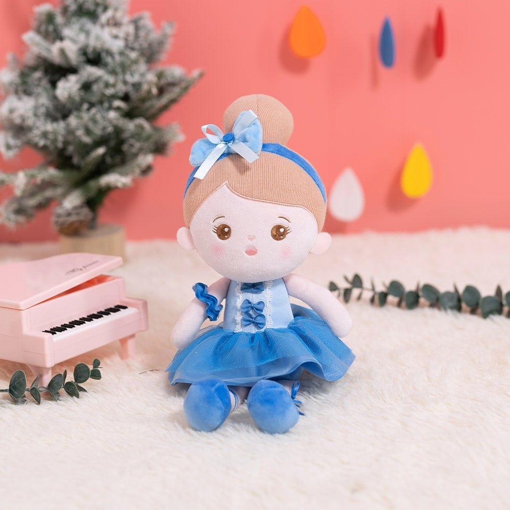 OUOZZZ Personalized Blue Girl Plush Doll Abby Ballerina