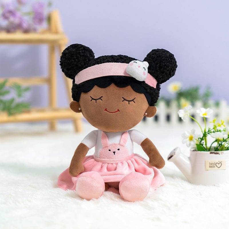 OUOZZZ Personalized Plush Rag Baby Girl Doll + Backpack Bundle -2 Skin Tones Dora Bunny / Only Doll