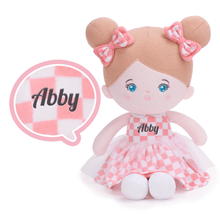 Load image into Gallery viewer, OUOZZZ Personalized Plush Rag Baby Doll - Girl-Blue Eyes