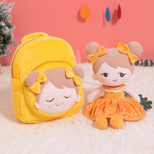 Cargar imagen en el visor de la galería, OUOZZZ Personalized Yellow Backpack Orange Becky &amp; Backpack